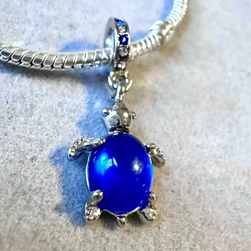 Blue Turtle‎ Dangle Charm fits PANDORA